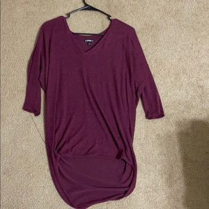 Maroon 3/4 sleeve tunic